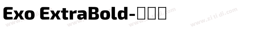 Exo ExtraBold字体转换